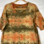 Soft Surroundings  Tie dye dress Orange Green Boho Photo 1