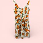 Chetta B Cute  oranges fit and flare pleated dress scoop neck vintage look Photo 3