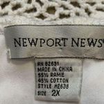 Vintage 90s Dress White Crochet Floral Sleeveless Bow Detail Midi Boho Plus 2X Photo 6