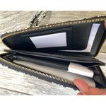 Betsey Johnson  Skull Rose Wallet – Gothic Black & White Zip-Around Wristlet Photo 3