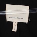 Rebecca Taylor  Tweed Chain Link Trim Open Front Jacket With Fringe Womens Size 8 Photo 4