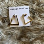 Rebecca Minkoff COPY -  Yellow Gold Triangle Half Hoop Earring  Dangle Photo 1