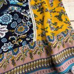 Sundance Bohemian Patchwork Floral Bell Sleeve Midi Dress Women's Size Small Yellow Photo 5