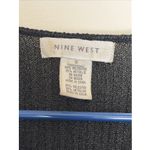 Nine West Vintage VTG Y2K Black Rib Knit Vneck Metallic Club Party Shirt Small Photo 3
