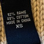 Moda  International Beige Hooded Crochet Long Vest Sweater Womens XS Cotton Photo 8