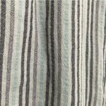 Ava James Mint and Grey Striped Cap Sleeve Babydoll Blouse Top Career Office Blue Photo 3