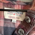 Wall Flower Pink and Gray Long Sleeve Boxy Polo Top Photo 2