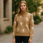 Halogen NWT HalogenX Nordstrom  Turtleneck Sweater Large, LATTE HEATHER BROWN Photo 1