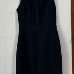 Club Monaco  Black Embroidered Stitching Fitted‎ Sheath Dress Size 2 Photo 0