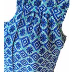 Love Reign NWT ~ Bohemian Short Blue Boho Paisley Sleeveless Dress ~ Women's Size LARGE Photo 4