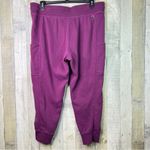 Reebok Size XXL Purple Fleece Joggers w/Front Pockets Stretch Drawstring Waist Photo 1