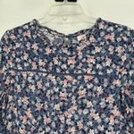 Knox Rose Boho Tiered Dress Floral Blue Pink Cottagecore Balloon Sleeves Size S Photo 1