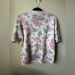 United States Sweaters Vintage United States Women’s Pastel Floral Short Sleeve Sweater Large Photo 2