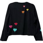 Vintage Michael Simon Light Balloon Heart Embroidered Cardigan Y2K Rare Large Photo 2