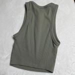 ZARA Ribbed Green Wash Knit Crop Top Small Women Photo 2