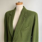 DKNY Vintage 1990s  Wool Cashmere Blazer Green Two Button Hong Kong Size 10 Photo 3