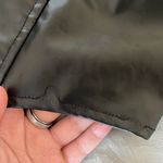 Faux Leather Cropped Halter Top Black Size L Photo 2