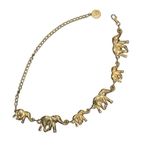 Vintage DC Droors Company Gold Elephant Chain Belt Women's One Size Adjustable Photo 1