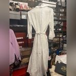 Chico's White Long Sleeve Notched Collar Shirt Dress Photo 1