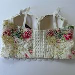 J.NNA Floral Lace Bustier Top Large White Photo 8