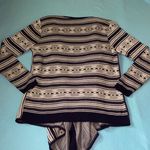 Cotton Emporium  open front draped waterfall cardigan tribal Aztec NEW size L Photo 2