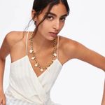 ZARA  Blogger‎ Fave Cream Striped Knot Front Spaghetti Strap Tunic Dress Size XS Photo 10