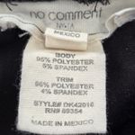 No Comment  Black Skinny Velour Pullon Stripe Legging Bottoms Pants S Small Photo 5