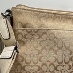 Coach  Tan and Off White Signature Canvas Crossbody Photo 7