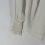 Loft  White Chiffon Polka Dot Smocked Ruffle Trim Long‎ Sleeve Blouse Peasant XS Photo 7