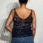 Trina Turk Navy Sella Ombré Sequined Tank Sz S Photo 8