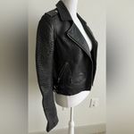 IRO  MEMPHIS women’s  small Black Lamb Leather Biker Jacket $1800 Photo 3