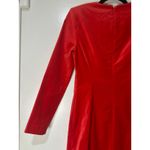 J.Crew  Long-Sleeve Shift Dress Red Stretch Luxe Velvet Size 2 NWT Holiday Dress Photo 12