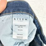 Risen  High Rise Basic Capri Jeans Size 3XL NWT Dark Stretch Distressd Hem Photo 13