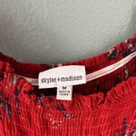 Skylar + Madison Red Floral Jumpsuit Photo 3