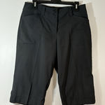 Nike  Womens Dri-fit Black Bermuda Golf Shorts- 8 Athletic Stylish‎ & Performance Photo 0