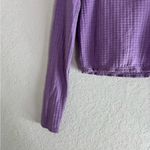 Madewell Squared Neck Textured Long Sleeve Crop Top Size M Photo 3