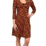 Patagonia  Dress Women Medium Orange Bijou Dot Bengal‎ Margot Mini Athleisure Photo 0