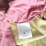 EXPRESS  Pink Faux Leather, Elastic Waist Band, Wide Leg, Cropped Pants. Photo 3