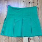 Babaton Aritzia  Hathaway Pleated Tennis Skirt Size 6 Green Mini Brand New Photo 4
