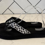Coach  Jessalyn Signature Monogram Black Flip Flops Sandals thick sole Y2K preppy Photo 0