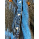 Route 66  Denim Blue Jean Pearl Snap Shirt Women XL Western Cowgirl Barn Retro Photo 9