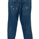 We The Free  Blue Slim Boyfriend Distressed Raw-Hem Stretch Skinny Jeans Denim Photo 5