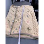 Sportworld Butter Wool Button Front Embroidered Patterns Long Sleeve Cardigan‎ L Yellow Size undefined Photo 6