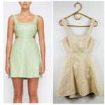 Jonathan Simkhai vegan leather cut out mini dress in vanilla Size 2 Photo 1