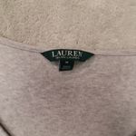 Ralph Lauren Lauren  Womens Gray Knit Short Cuff Sleeves V-Neck Shirt size Medium Photo 1