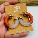 Plunder Sunset Sky Hoop Earrings Gold Photo 0
