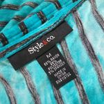 Style & Co Tie Dye Stripe V Neck Dress Medium Photo 5