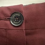 Lacoste Women’s Straight Leg Slim Fit Chinos Size 32 Maroon Wool Cotton NWT Photo 4