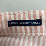 Charter Club Women’s Peach & White Striped Skinny Ankle Jean Pants Size 10 Photo 3