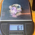 Genuine Rose de France Amethyst Sterling Silver Cocktail Ring Size 7 Photo 8